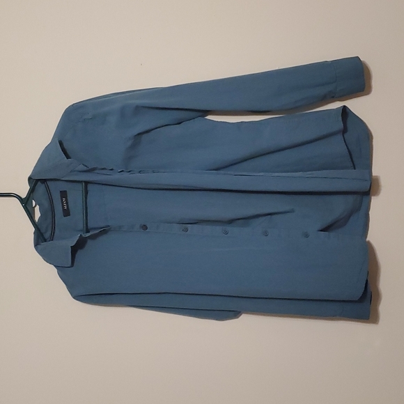 Alfani Other - Alfani Mens Blue/ green button down white pin stripe Dress shirt